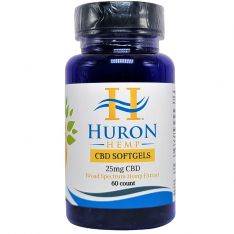 Huron Hemp - Broad Spectrum CBD 25mg Capsules - 60 Count